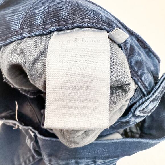 Rag & Bone Slim Fit 2 Button Fly Dark Wash Denim Jeans Size 30 - Picture 5 of 8